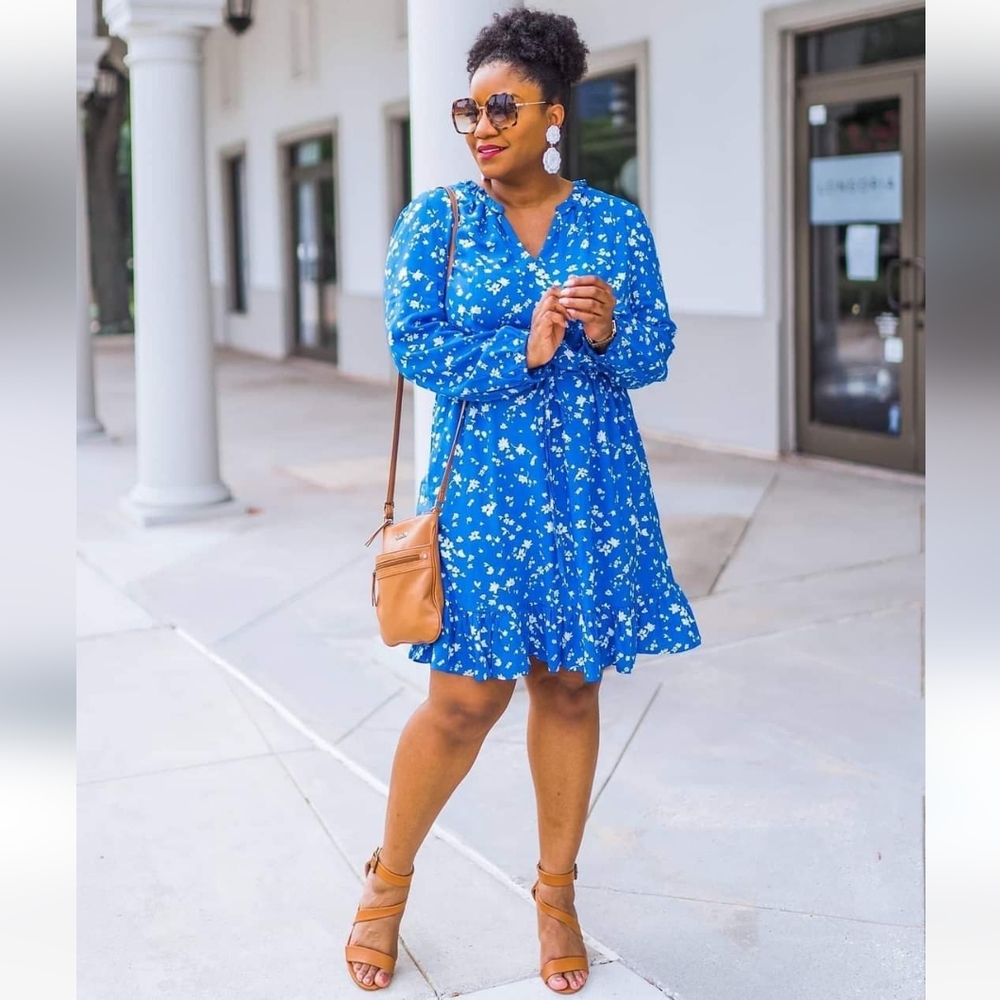 Draper James Floral Print Popover Dress